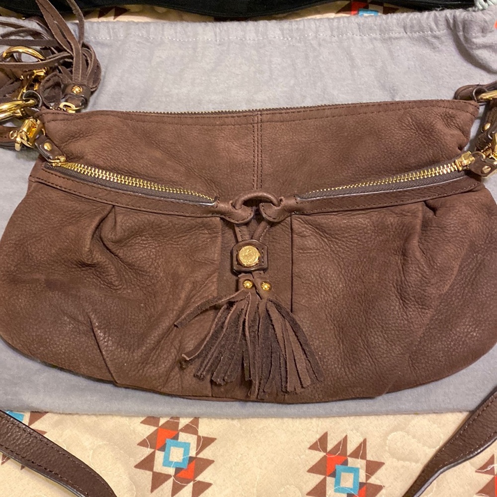 B. Makowsky Suede Crossbody